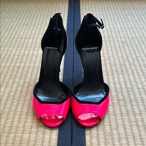 Pierre Hardy Women's Pink Peep Toe Heels